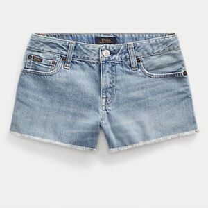 EUC. Girls 10. Polo by Ralph Lauren weathered Blue Denim Shorts